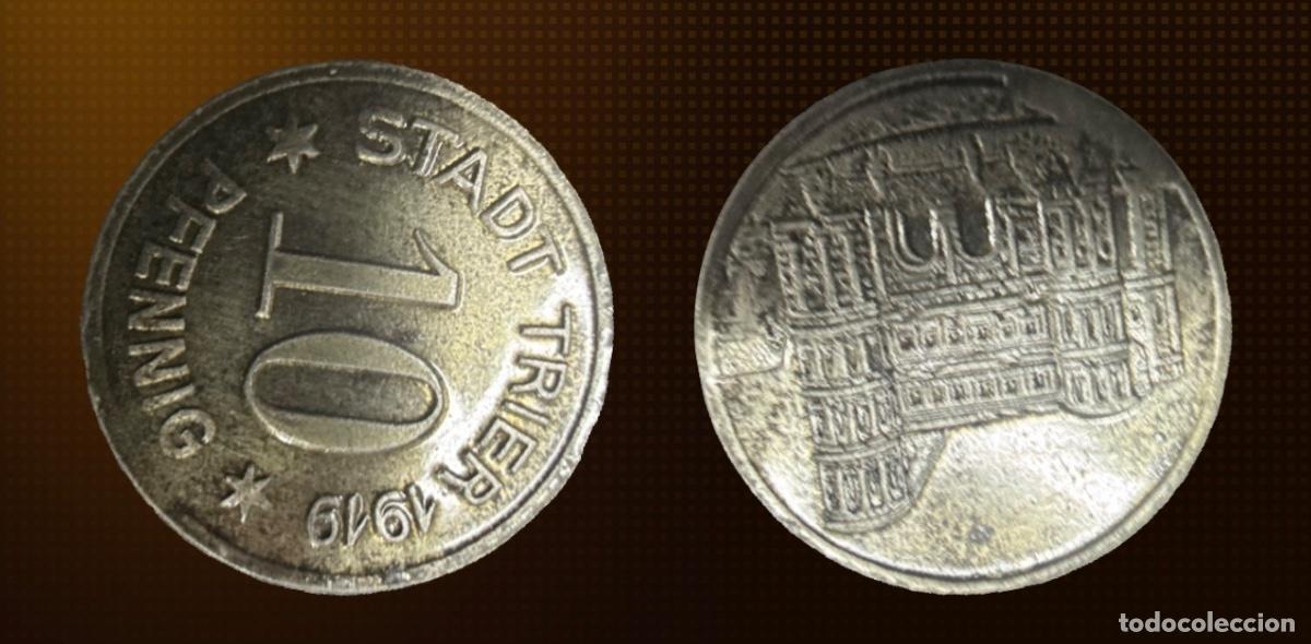 Old Coins of Europe: Trier Notgeld 10 Pfennig 1919