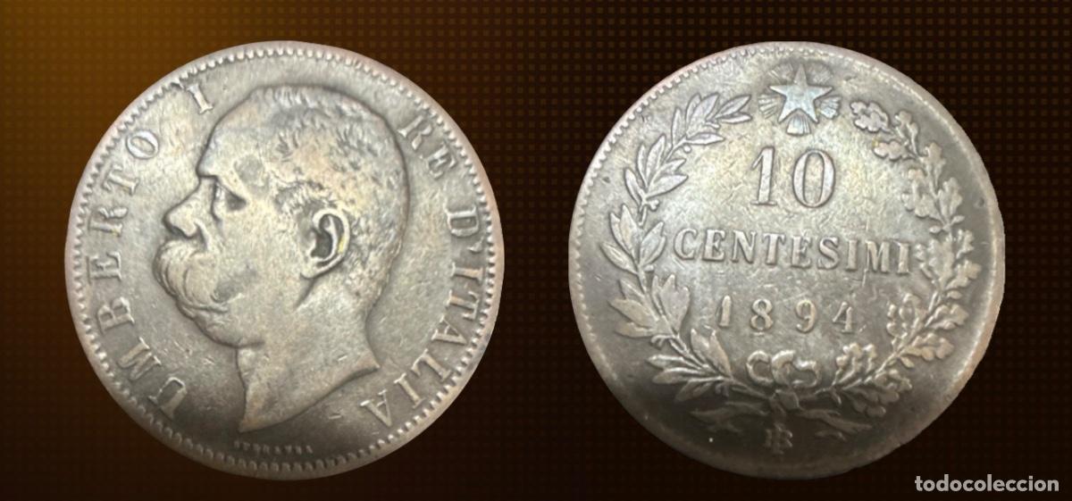 Monedas antiguas de Europa: Italia 10 cent&eacute;simos &middot; 1894-BI