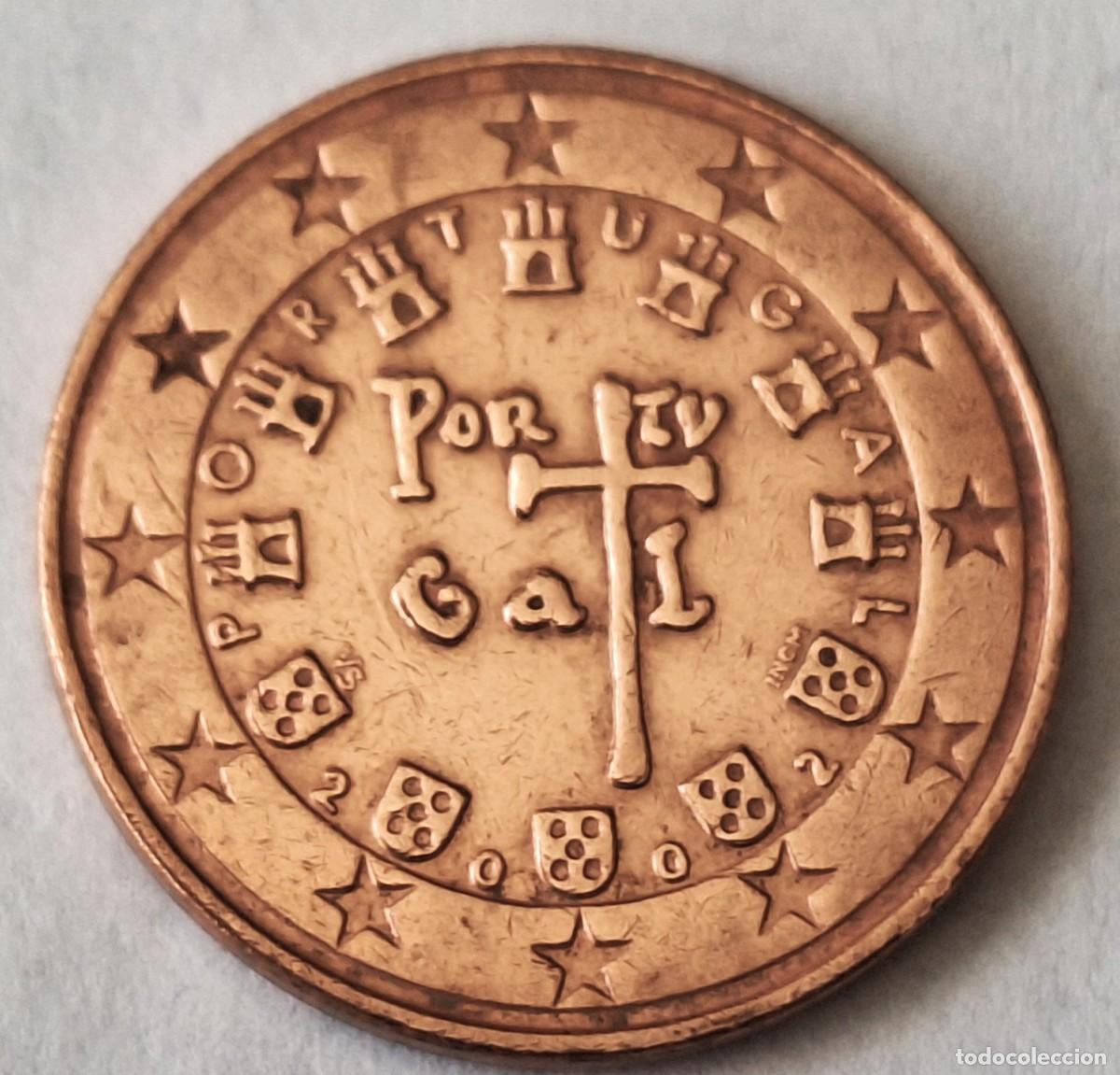 Old Coins of Europe: PORTUGAL - MONEDA DE 5 CENTIMOS DE EURO DEL A&Ntilde;O 2002 - BIEN CONSERVADA