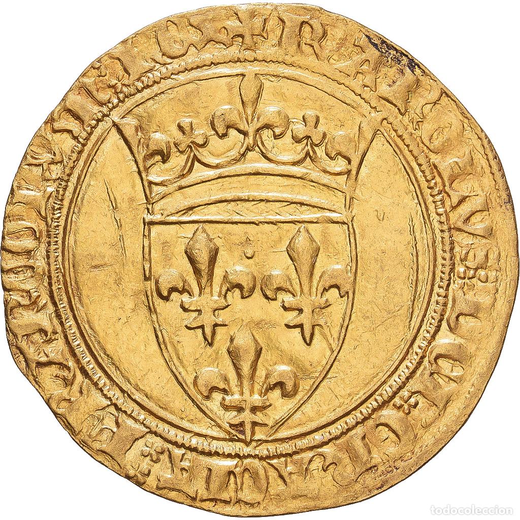Alte M&uuml;nzen aus Europa: [#1547926] Francia, Charles VI, &Eacute;cu d'or &agrave; la couronne, 1385, Paris ?, Pedigree, Oro