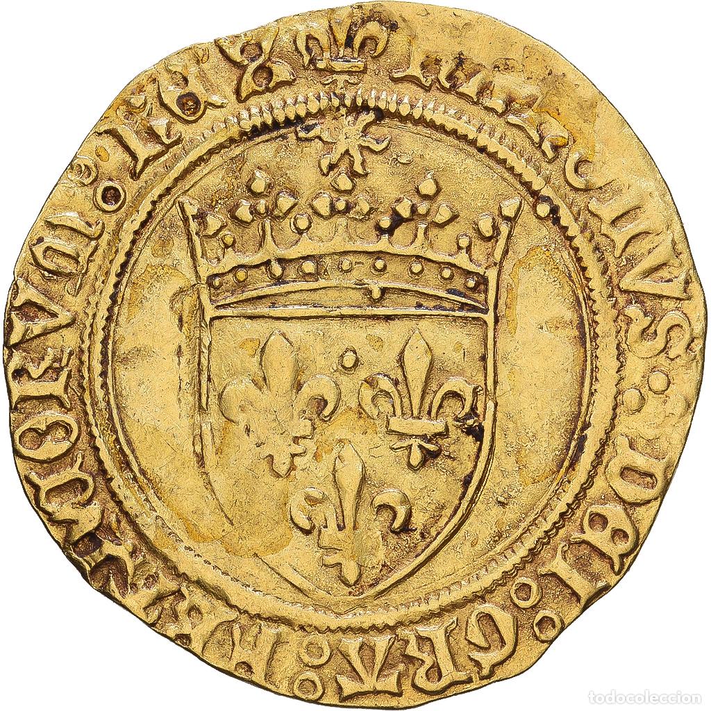 Alte M&uuml;nzen aus Europa: [#1547513] Francia, Charles VIII, &Eacute;cu d'or au soleil, 1494, Montpellier, Oro, BC+