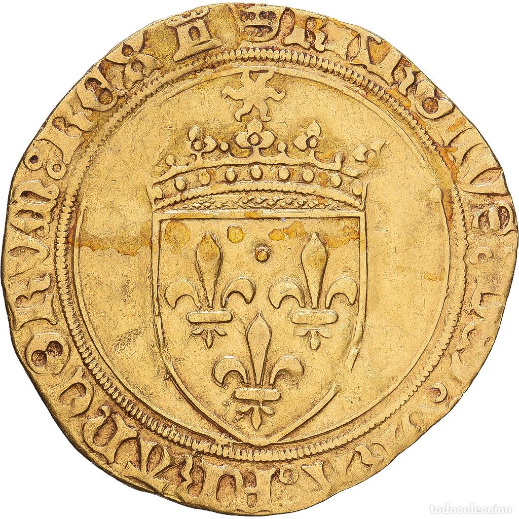 Alte M&uuml;nzen aus Europa: [#1547512] Francia, Charles VIII, &Eacute;cu d'or au soleil, 1483, Tours, Oro, MBC, Duplessy:575