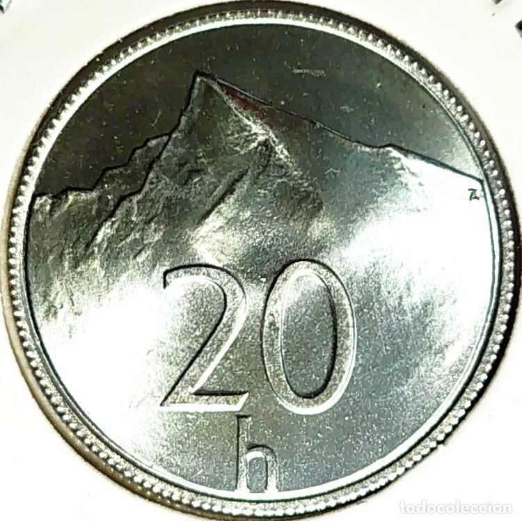 Alte M&uuml;nzen aus Europa: ESLOVAQUIA (1993-2008) - 20 HALIEROV 1993 - B - 0,95 GR. ALUMINIO - DIAMETRO 19,50 mm - MB - KM#18