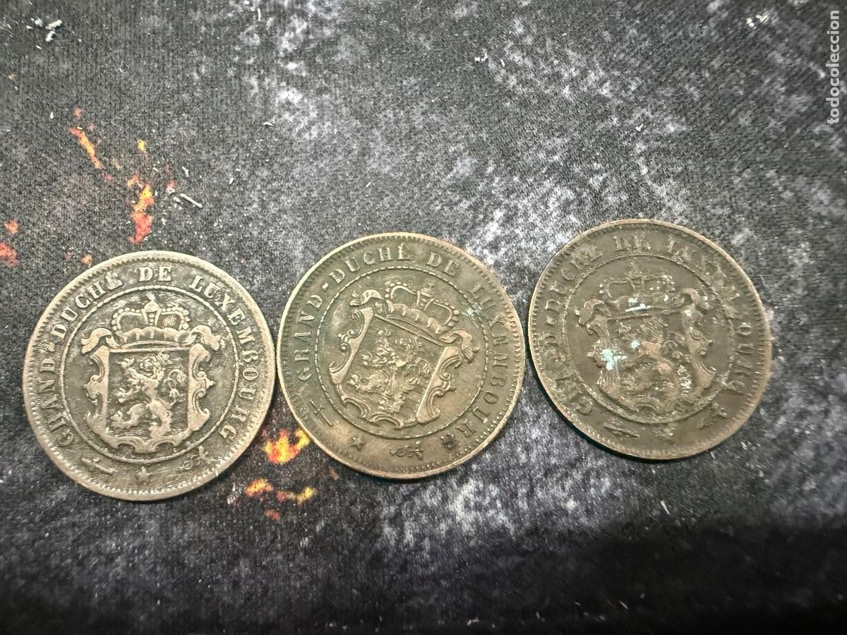 Monete antiche di Europa: 3 monedas Luxemburgo 1901&ndash;1904 | Gran Ducado | M&aacute;s de 120 a&ntilde;os