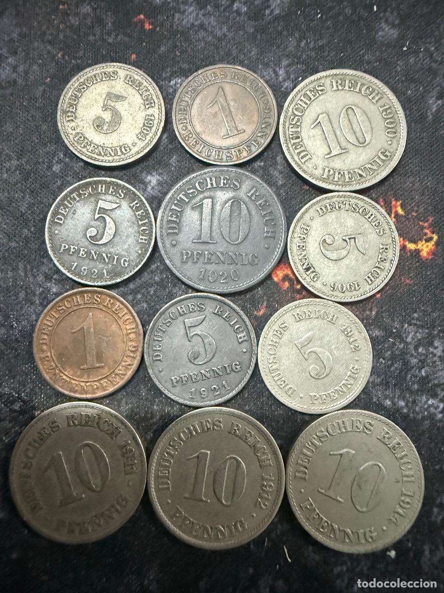 Monedas antiguas de Europa: Lote 49 | 12 monedas antiguas Alemania 1900&ndash;1921 | Pfennig