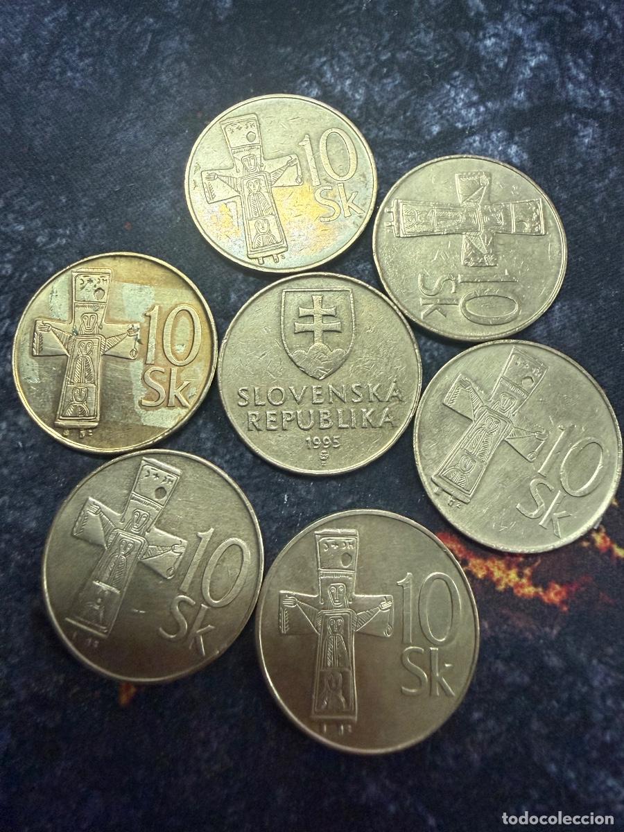 Monedas antiguas de Europa: Lote 52 | 7 monedas antiguas Eslovaquia 10 coronas