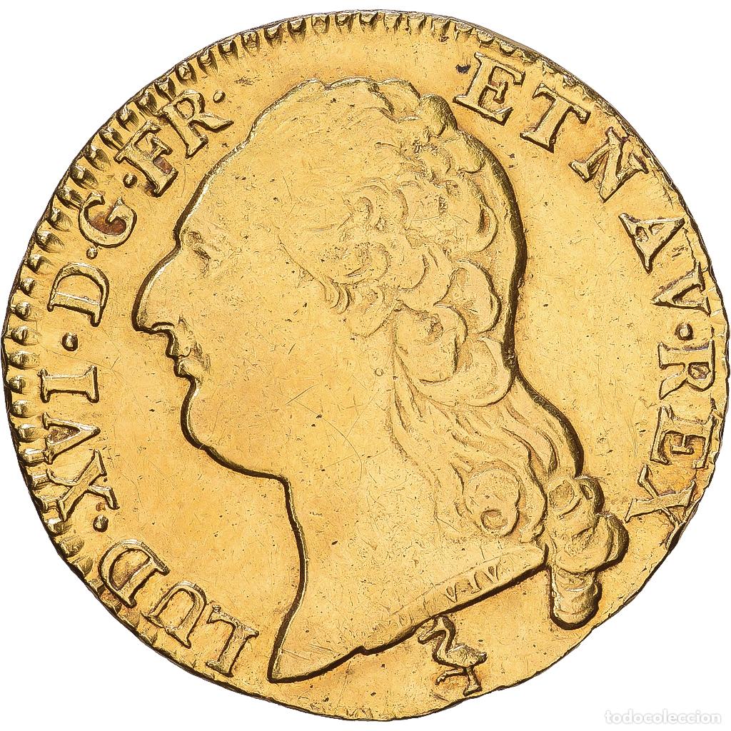 Monnaies anciennes de Europe: [#1547890] Francia, Louis XVI, Louis d'or &agrave; la t&ecirc;te nue, 1787, Paris, Oro, MBC