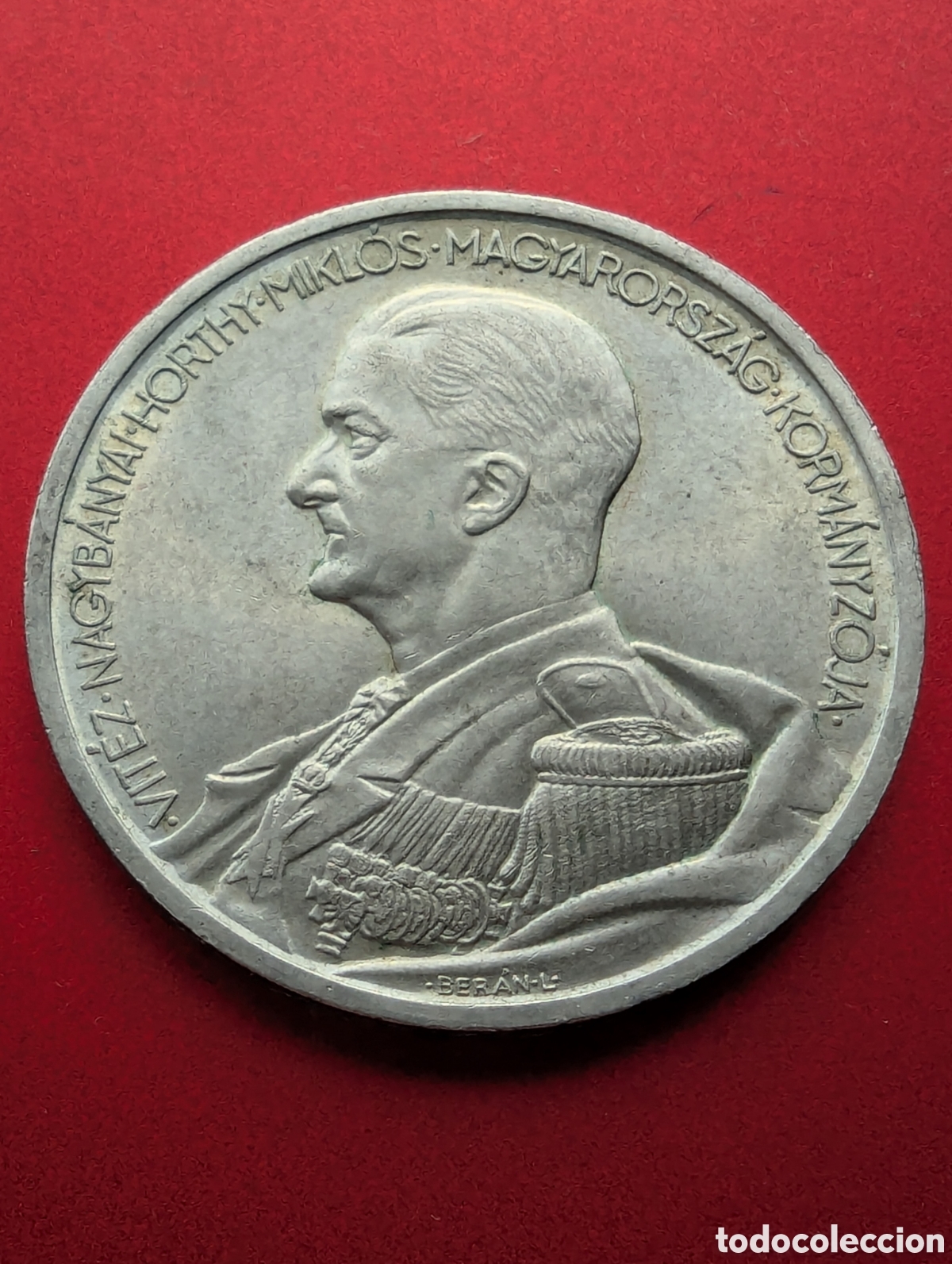 Monedas antiguas de Europa: Hungr&iacute;a 5 tengo 1939 plata SC
