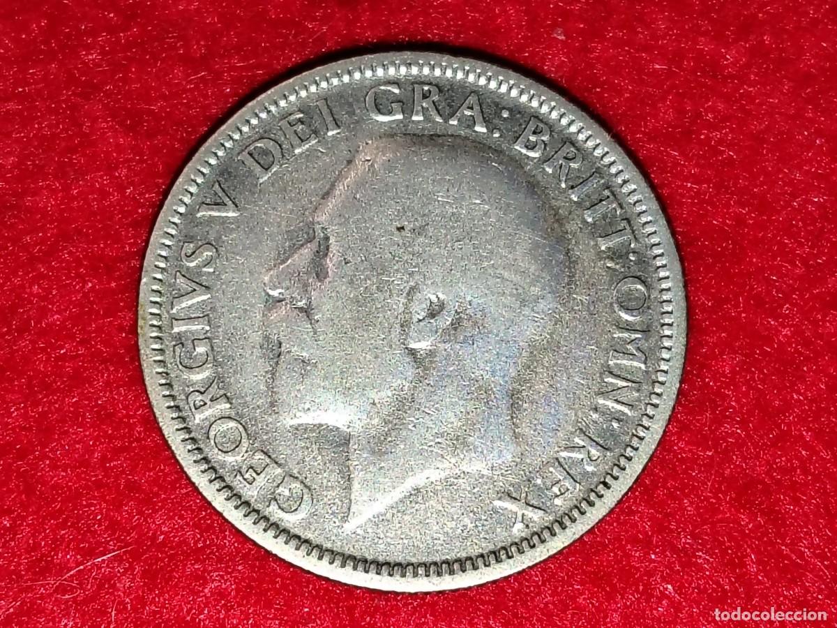 Monedas antiguas de Europa: MONEDA DE PLATA DE 1 CHEL&Iacute; DE 1928 GEORGE V REINO UNIDO