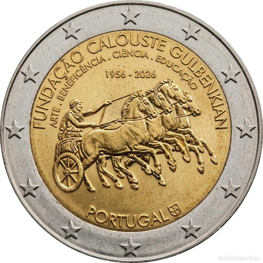 Monedas antiguas de Europa: PORTUGAL 2 euro 2026 S/C 70 aniversario de la Fundaci&oacute;n Calouste Gulbenkian