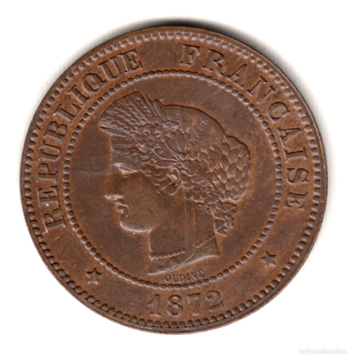 Monedas antiguas de Europa: FRANCIA 5 centimes 1872 A - Ceres - REPUBLIQUE FRANCAISE