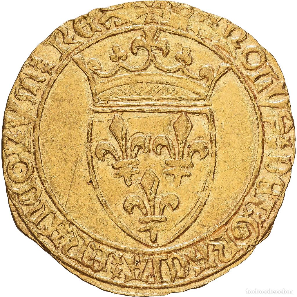Monedas antiguas de Europa: [#1547507] Francia, Charles VI, Ecu d'or, 1385, Oro, MBC+, Duplessy:369A