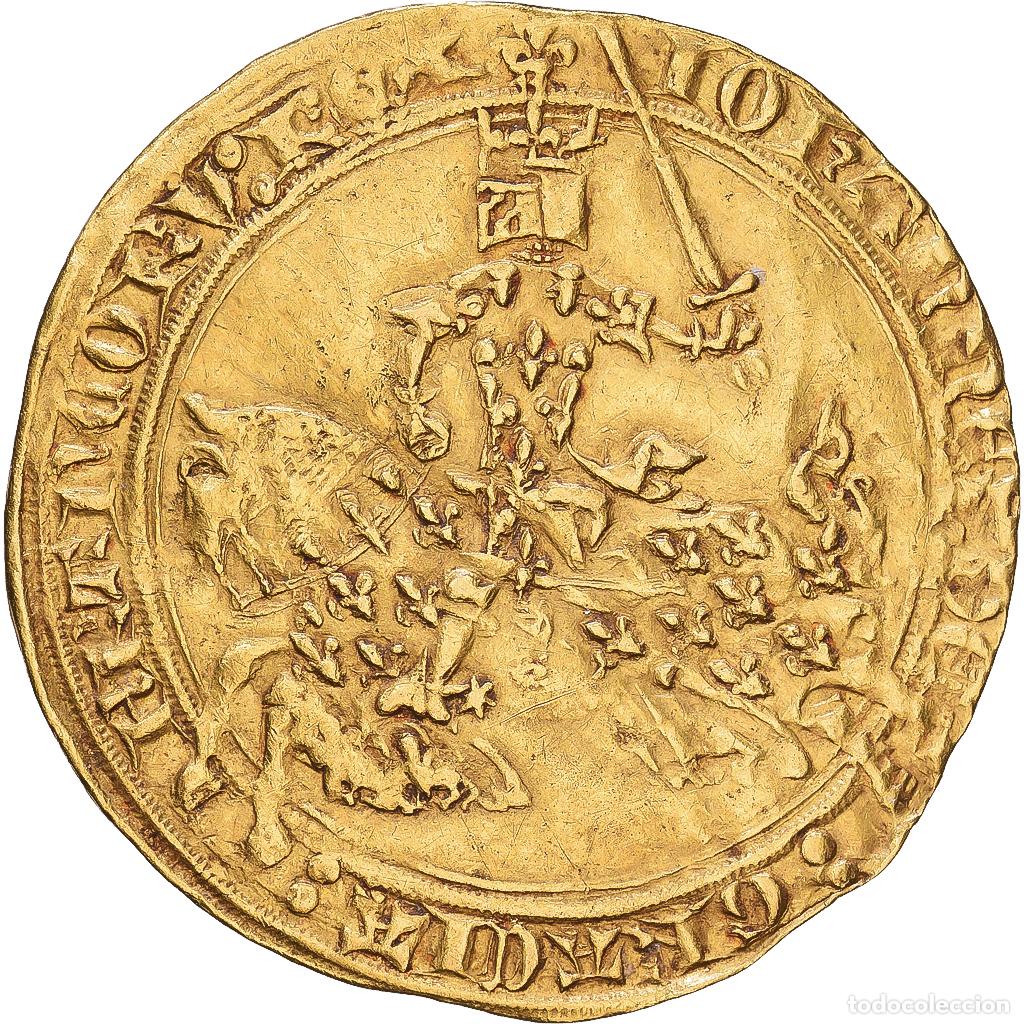 Monedas antiguas de Europa: [#1547927] Francia, Jean II le Bon, Franc &agrave; cheval, 1360, Oro, MBC, Duplessy:294