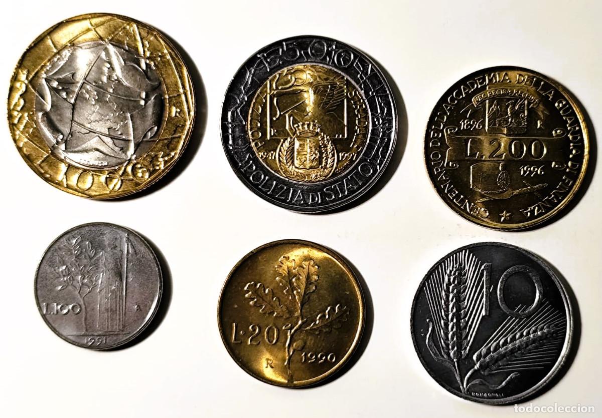 Monete antiche di Europa: Italia 6 Monedas S/C Incluye 1000 Liras 1997 &ldquo;Error Mapa&rdquo; (Variante) Lote 2641