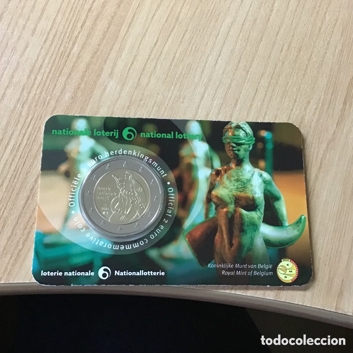 Alte M&uuml;nzen aus Europa: 2 euros B&eacute;lgica 2025, loter&iacute;a nacional