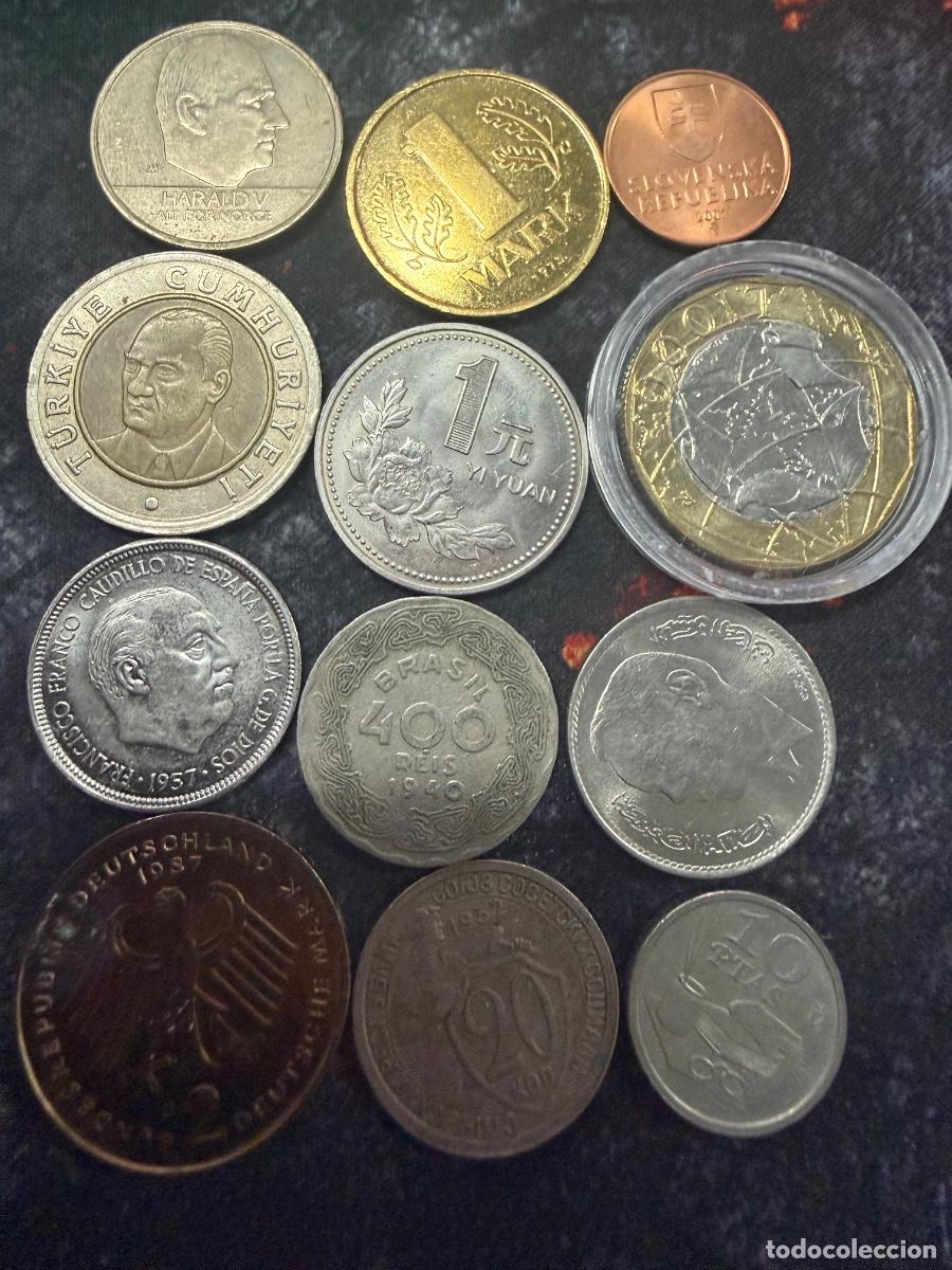 Moedas antigas da Europa: 63.- 12 piezas del mundo: duro 1957 y Brasil 1940