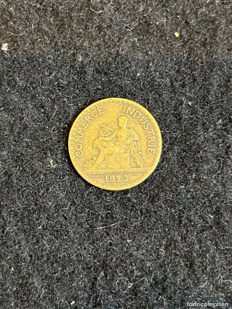 Monete antiche di Europa: Moneda 50 C&eacute;ntimos Francia 1923 Chambres de Commerce de France Bon Pour 50 Centimes Aluminio Bronce