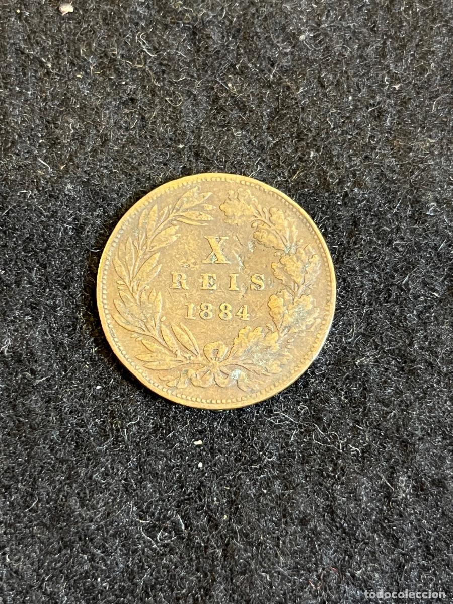 Moedas antigas da Europa: Moneda 10 Reis Portugal 1884 Rey Luis I X Reis Cobre Moneda Antigua Portuguesa Coleccionismo