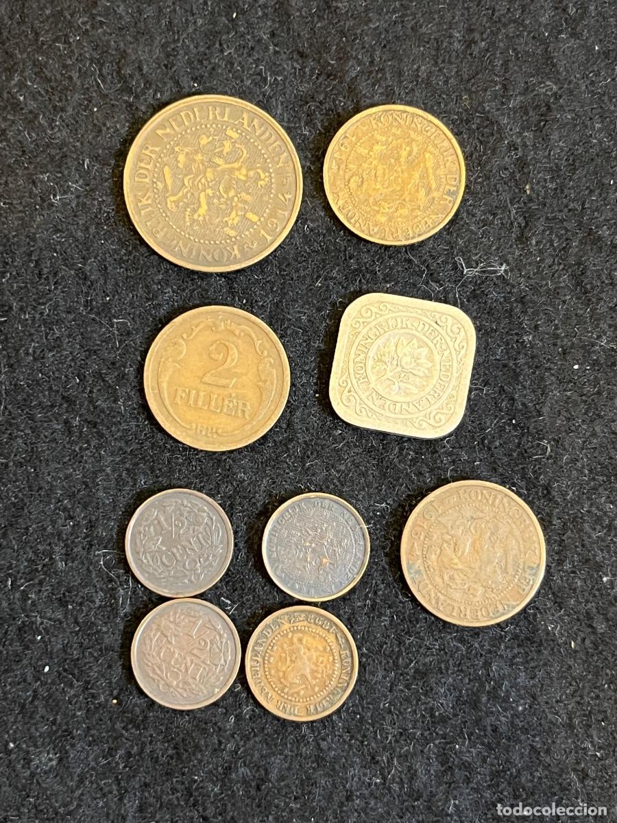 Monete antiche di Europa: Lote de monedas antiguas Pa&iacute;ses Bajos y Hungr&iacute;a &ndash; &frac12;, 1 y 2&frac12; Cent, 5 Cent cuadrado y 2 Fill&eacute;r &ndash; Colec