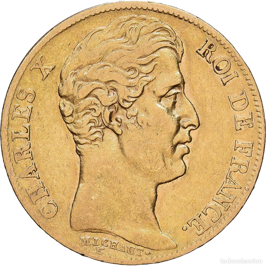 Monedas antiguas de Europa: [#1552536] Francia, Charles X, 20 Francs, 1827, Paris, Oro, MBC, Gadoury:1029, KM:726.1