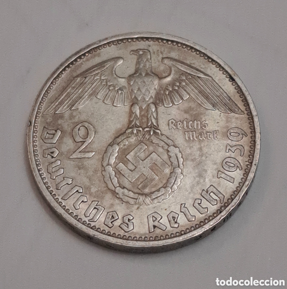 Monedas antiguas de Europa: Alemania Tercer Reich 2 Marcos 1939 J