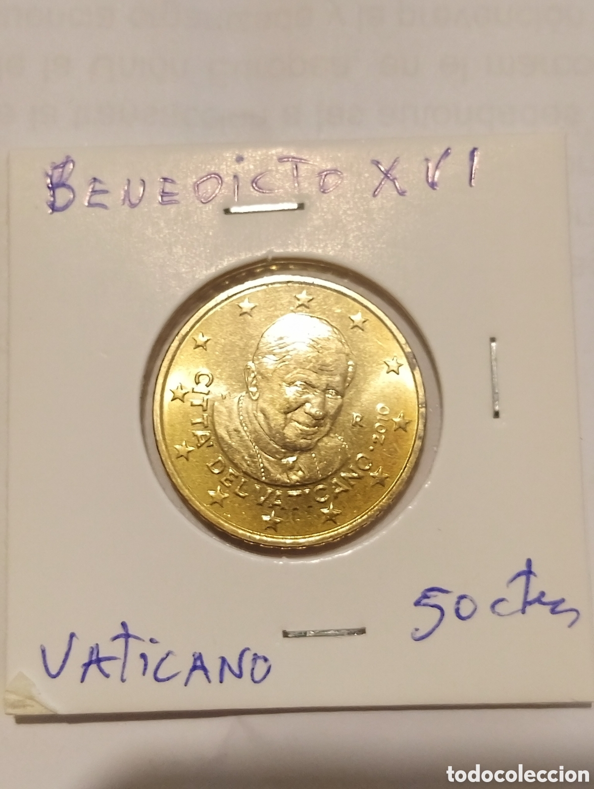 Monedas antiguas de Europa: Monedas de 50 ctmos de Benedicto XVI - Foto 1