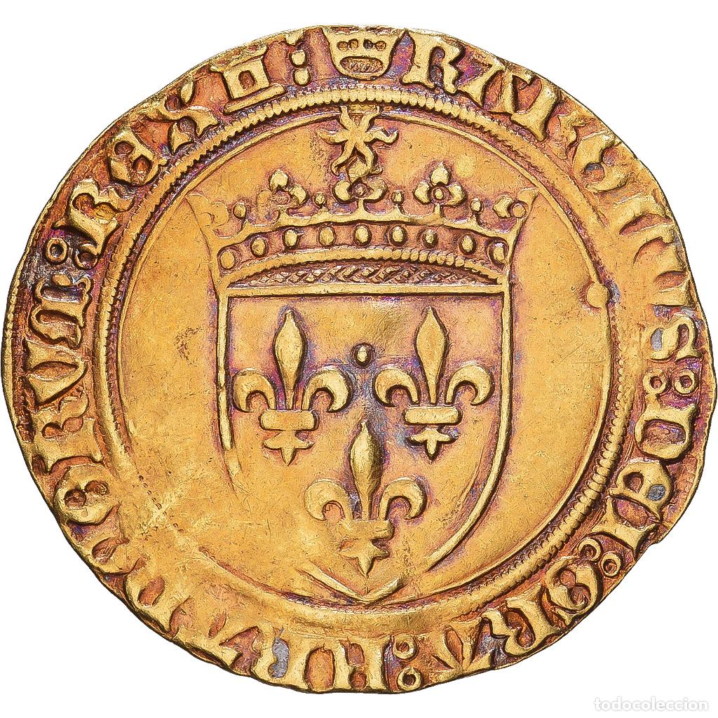 Old Coins of Europe: [#1547516] Francia, Charles VIII, &Eacute;cu d'or au soleil, 1483, Tours, Oro, MBC