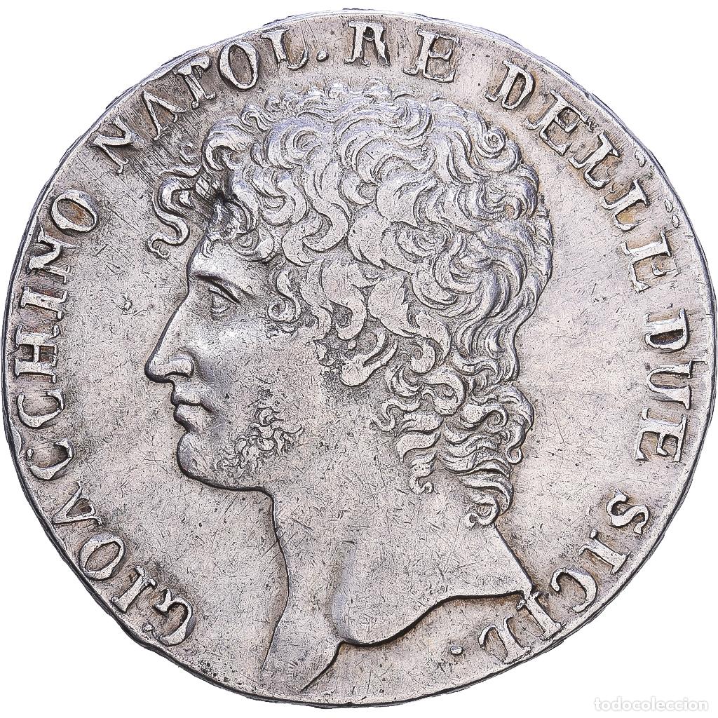Moedas antigas da Europa: [#1547505] Kingdom of Naples, Joachim Murat, 12 Carlini, 1810, Naples, Plata, MBC+