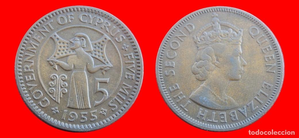 Monete antiche di Europa: 5 MILS 1955 CHIPRE-156609