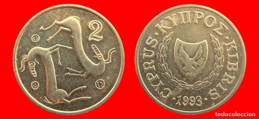 Monete antiche di Europa: 2 CENTIMOS 1993 CHIPRE-156615