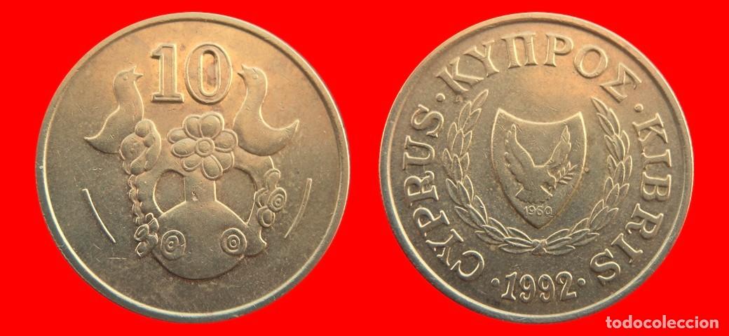 Monete antiche di Europa: 10 CENTIMOS 1992 CHIPRE-156618