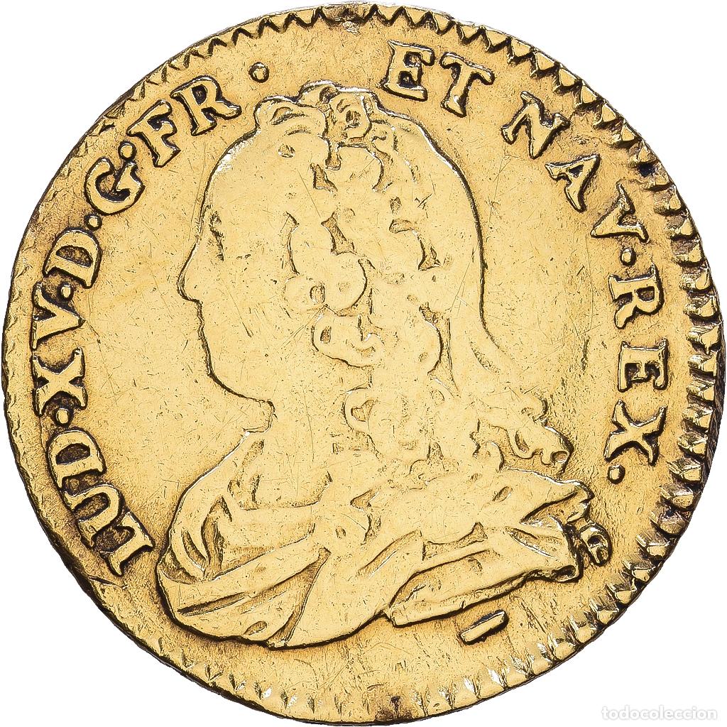 Alte M&uuml;nzen aus Europa: [#1547506] Francia, Louis XV, 1/2 Louis d'or aux lunettes, 1726, Lille, Oro, BC+