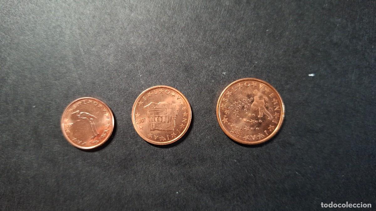 Monedas antiguas de Europa: ESLOVAQUIA 1, 2 y 5 Cent Euro 2007 KM 68-70