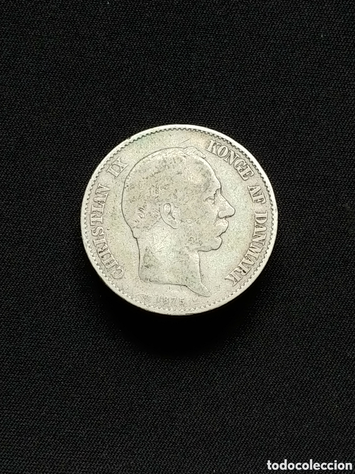 Monedas antiguas de Europa: Dinamarca, 2 Kroner/Coronas 1875, plata .800 mls.