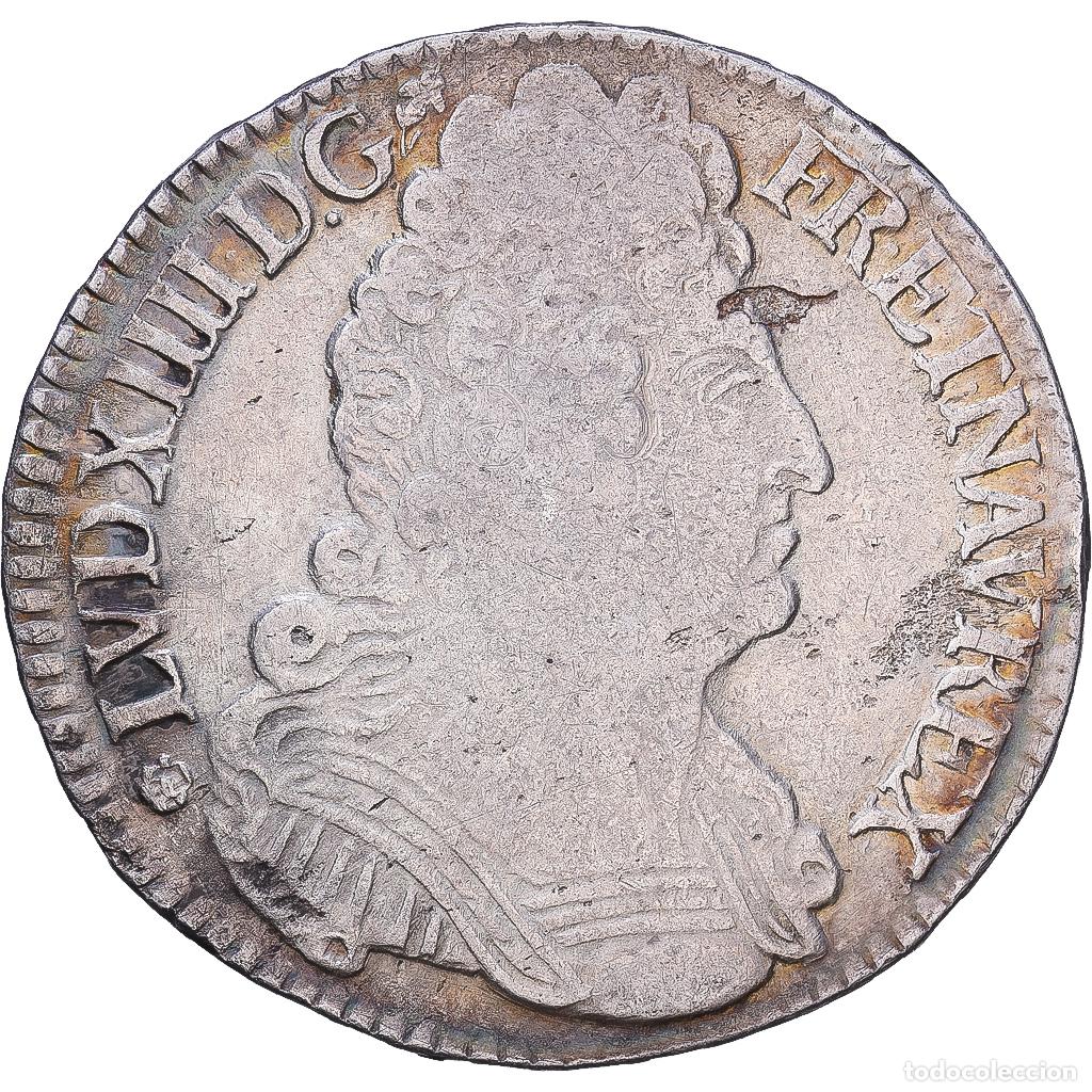 Monnaies anciennes de Europe: [#1547891] Francia, Louis XIV, 1/2 Ecu aux trois couronnes, 1709, Bayonne, In&eacute;dit !