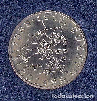 Moedas antigas da Europa: ESTUCHE CON MONEDA DE PLATA DE FRANCIA DE 10 FRANCS DEL A&Ntilde;O 1988 DE ROLAND GARROS (SILVER)