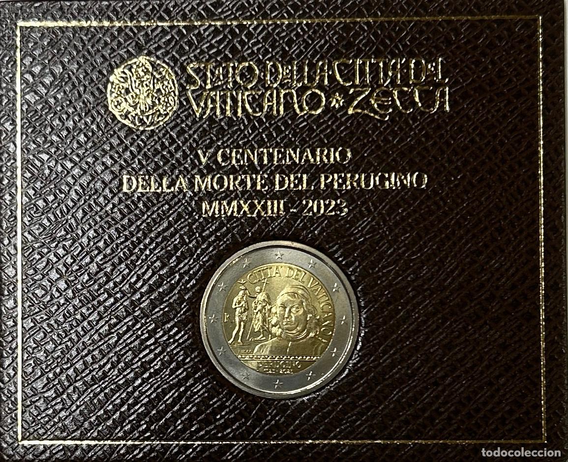 Old Coins of Europe: CREXP450 CARTERA VATICANO 2 EUROS 2023 V ANIV. MUERTE PERUGINO