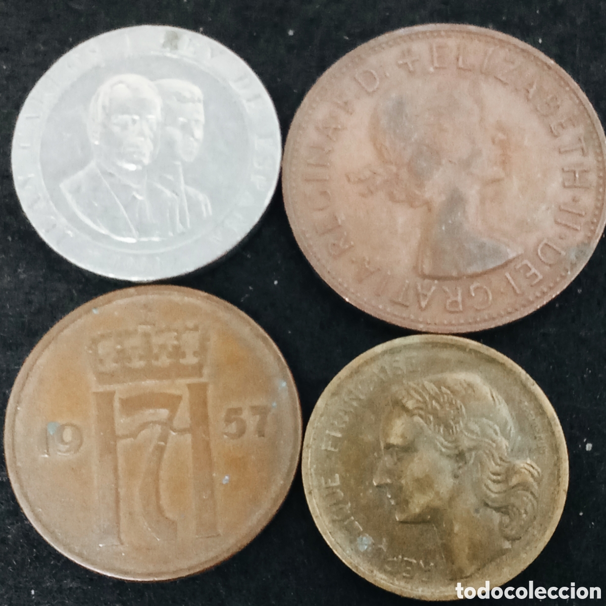 Old Coins of Europe: Lote 4 monedas distintas internacionales