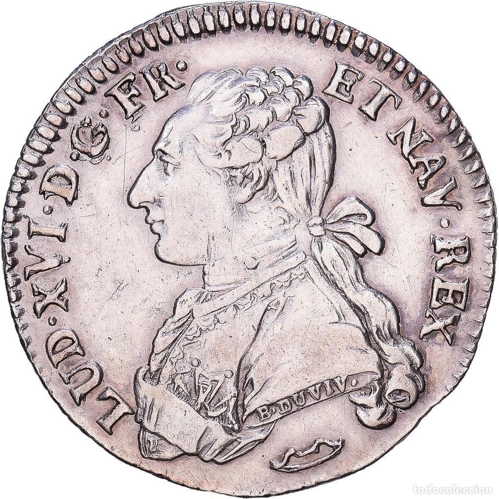 Monnaies anciennes de Europe: [#1547541] Francia, Louis XVI, 1/5 &Eacute;cu aux branches d'olivier, 1776, Aix, Plata, MBC+