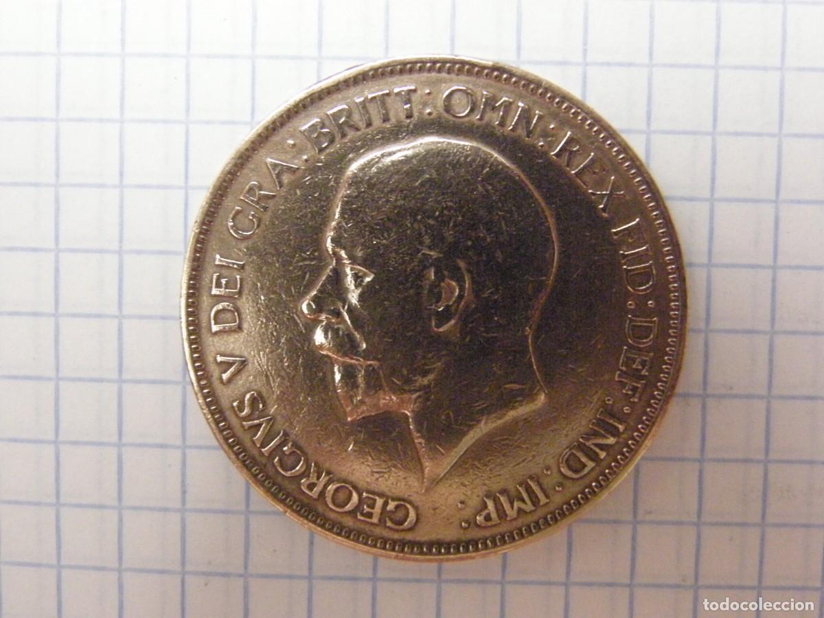 Monnaies anciennes de Europe: 1 PENNY REINO UNIDO 1930 KM#838 GEORGE V SMALLER PORTRAIT | BRONCE