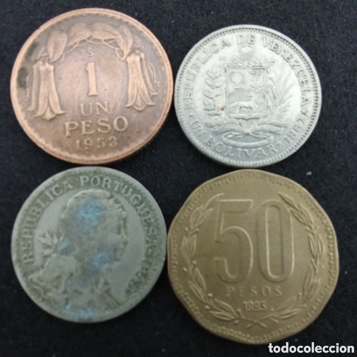Monnaies anciennes de Europe: Lote 4 monedas distintas internacionales