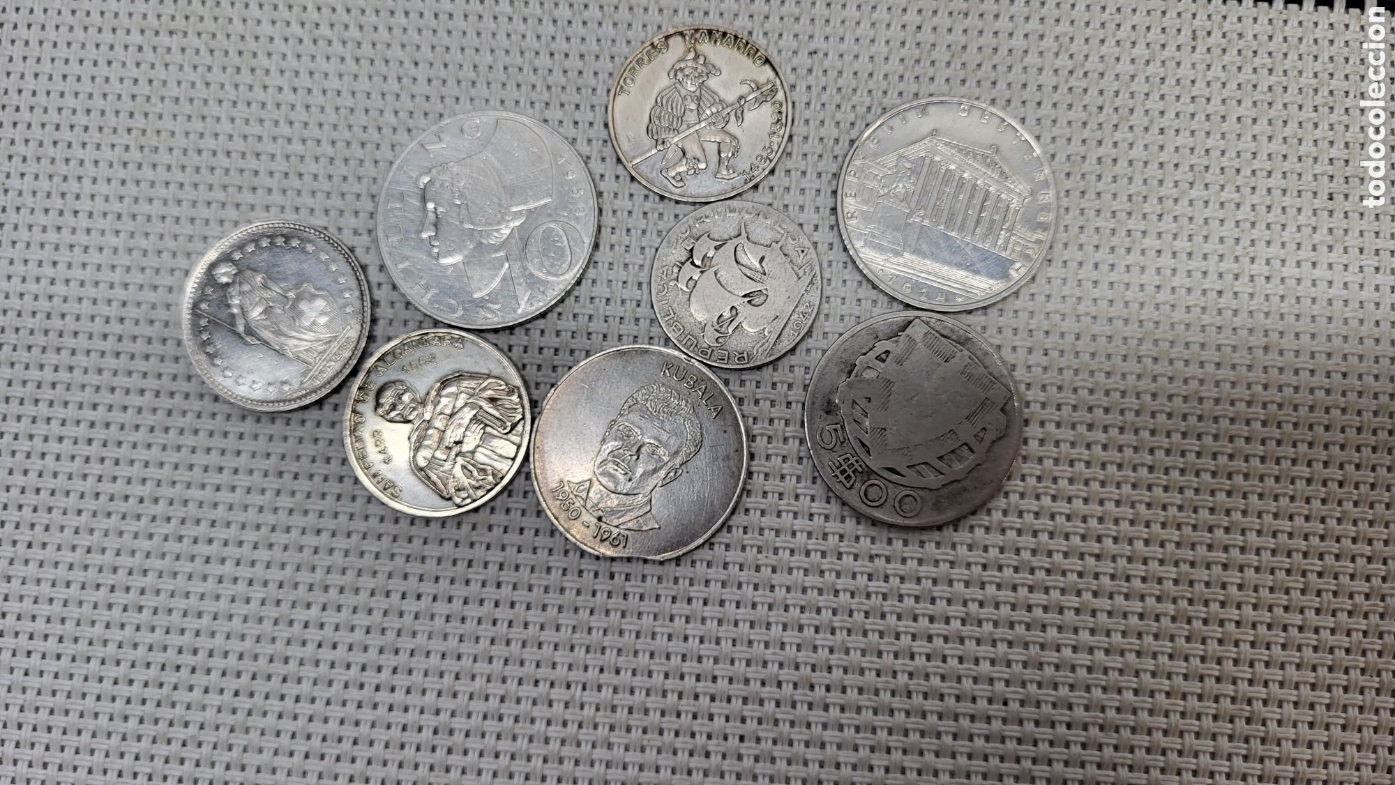 Moedas antigas da Europa: Lote monedas plata varios paises