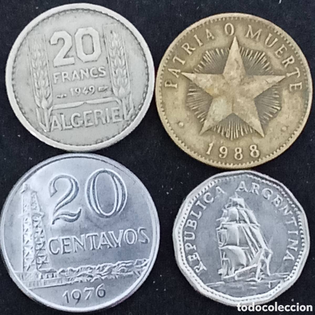 Monnaies anciennes de Europe: Lote 4 monedas distintas internacionales