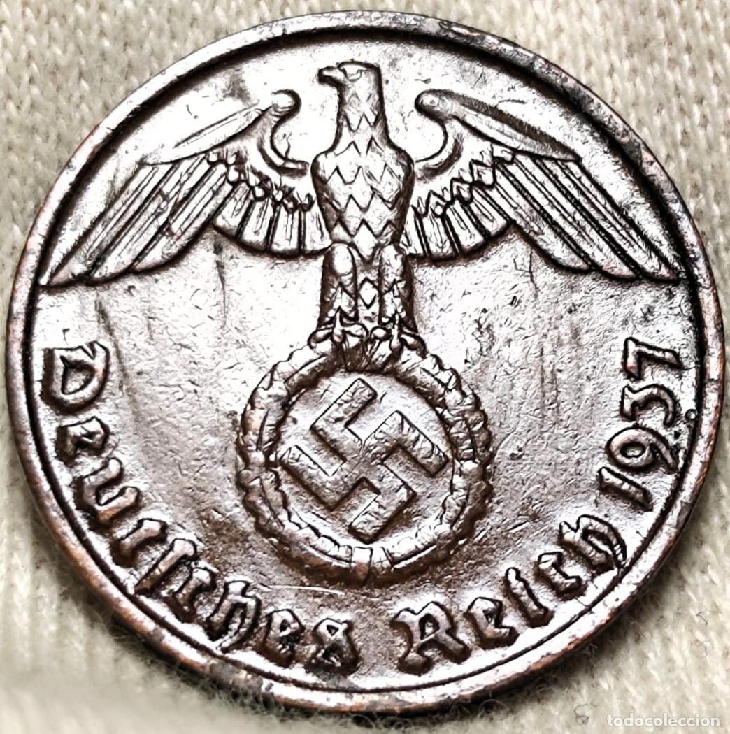 Monnaies anciennes de Europe: Alemania Tercer Reich 2 Reichspfennig 1937 J. Lote 986
