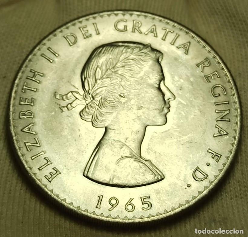Old Coins of Europe: Corona 1965 - Winston Churchill &ndash; Sin Circular Brillo original. Lote 321