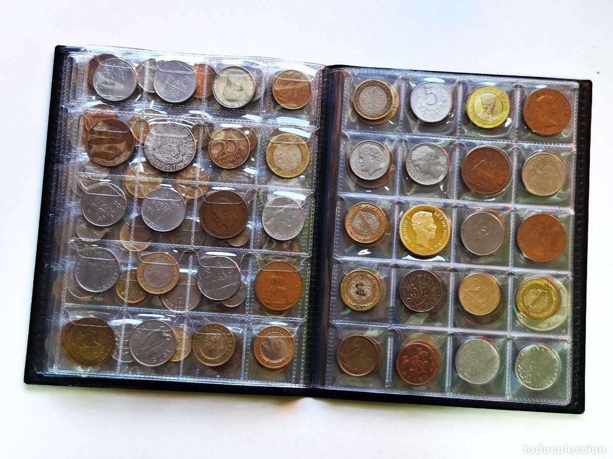Monete antiche di Europa: ALBUM CON MAS DE 250 MONEDAS VARIAS DEL MUNDO SIN DETERMINAR - VER IMAGENES