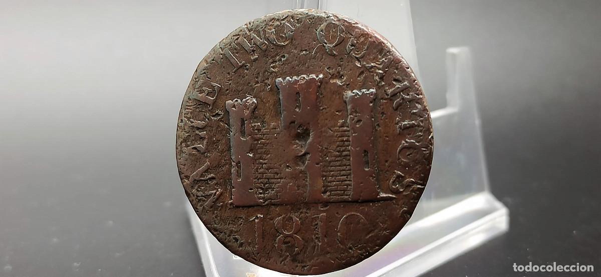 Old Coins of Europe: Gibraltar Georges III 2 Quartos 1810 Lote 9916