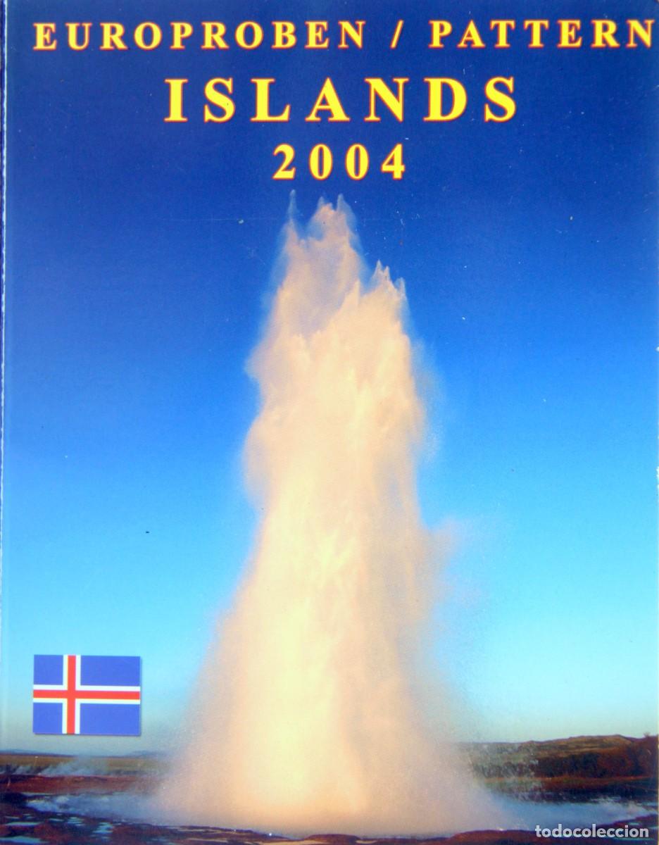 Monete antiche di Europa: ISLANDIA 2004 cartera EURO 1 CENT a 2 EUR - prueba (no oficial) EURO PATTERN