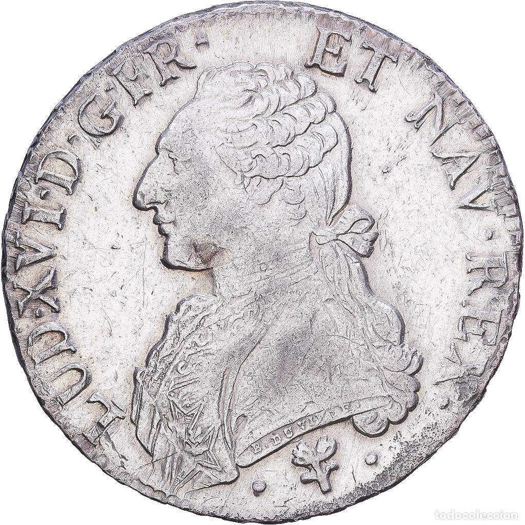 Old Coins of Europe: [#1547763] Francia, Louis XVI, Ecu aux branches d'olivier, 1788, Bayonne, Plata, MBC