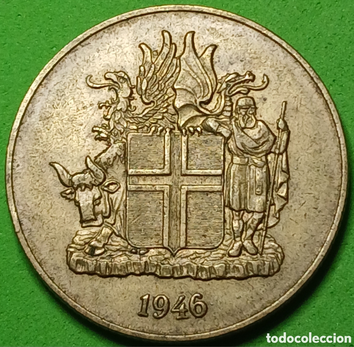 Monnaies anciennes de Europe: Islandia 2 coronas 1946 km#13
